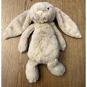 Jellycat London Bashful Bunny Beige Stuffed Animal Plush Medium 12” Super Soft
